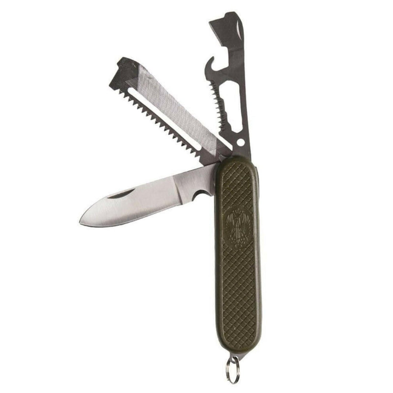 Cuchillo de estilo del ejército español. España cuchillo plegable militar MultiTool OD Olive