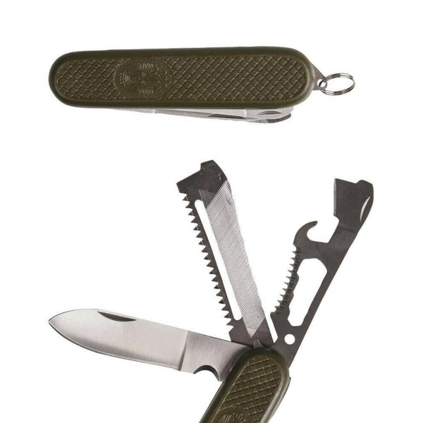 Cuchillo de estilo del ejército español. España cuchillo plegable militar MultiTool OD Olive