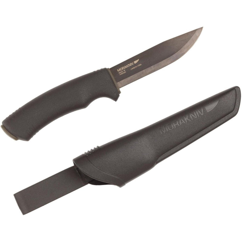 Cuchillo sueco Mora Bushcraft Negro Caza de carbono Supervivencia Táctica Táctica fija