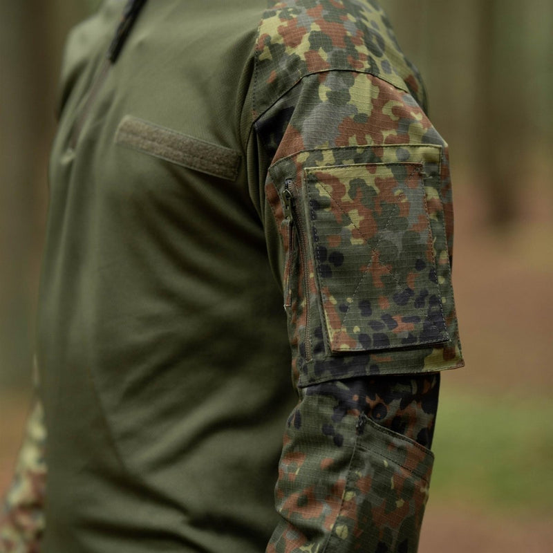 Tacgear Brand Alemán Camisas de estilo del ejército Combate Tropas Underwear Flecktarn Camo