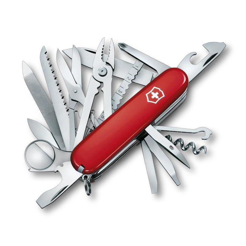 Victorinox Swiss Champ Multi Tool Knife 33 Funciones Mango rojo de acero inoxidable