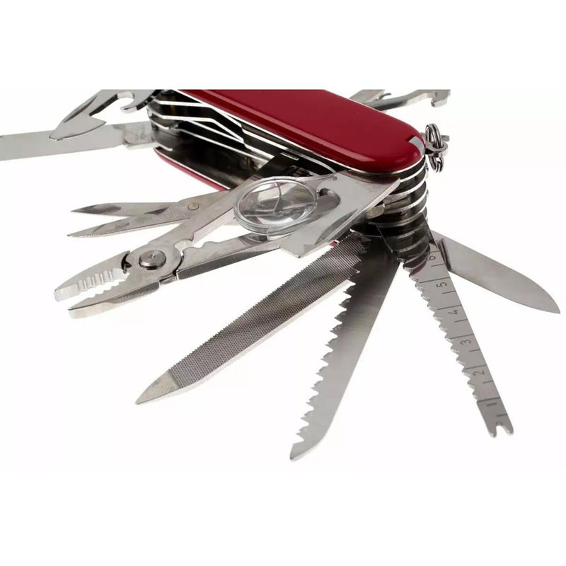 Victorinox Swiss Champ Multi Tool Knife 33 Funciones Mango rojo de acero inoxidable