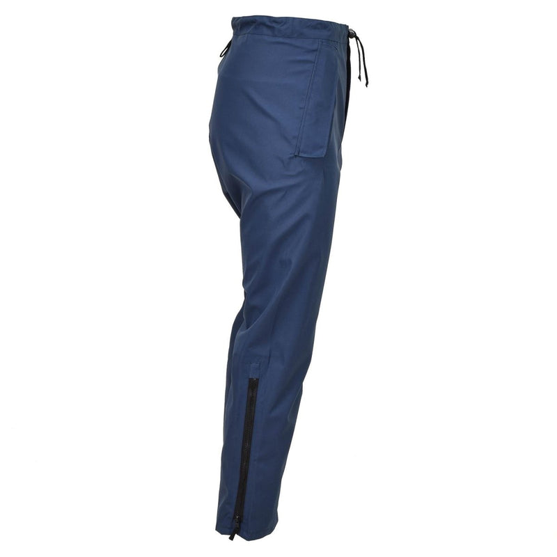 british raf rain pants blue color