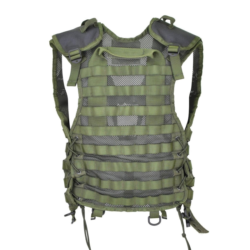 Forest reinforced vest original Dutch military 6 Molle attachment system pouch lightweight breathable activewear