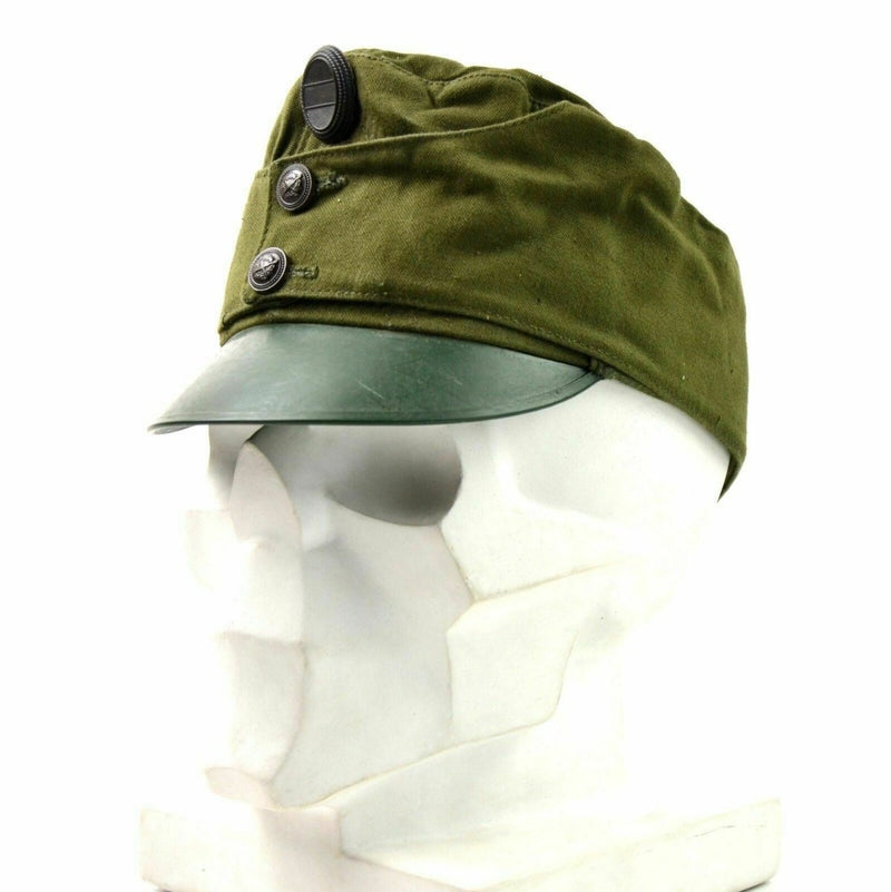 Visor cap original Hungarian army fatigue peaked cockade olive hat