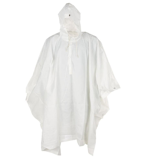 White Camo Poncho Hooded Cape