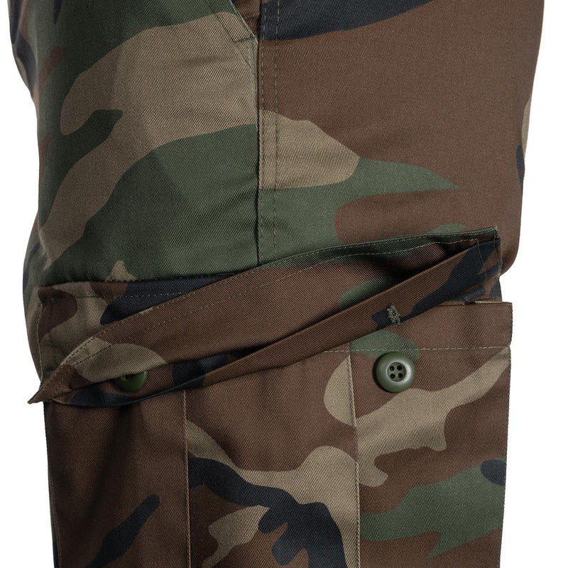 Mil-Tec Military Style Woodland camouflage bermuda cargo BDU army shorts pockets