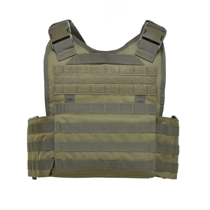 MIL-TEC military plate carrier tactical vest combat armor Molle system unisex hook and loop closure front and back Olive