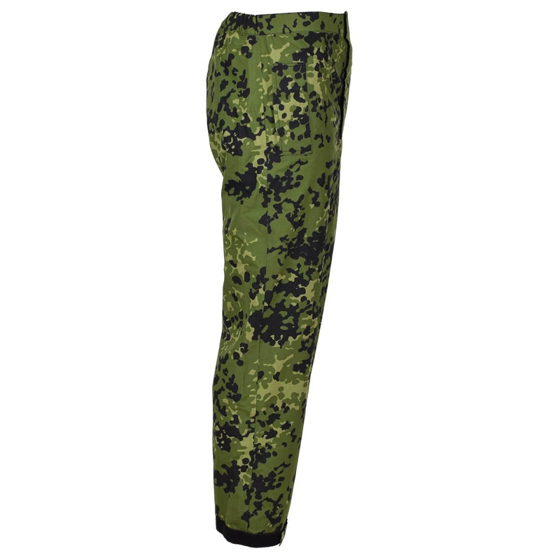 Danish army camouflage M84 rain pants waterproof elasticated trousers