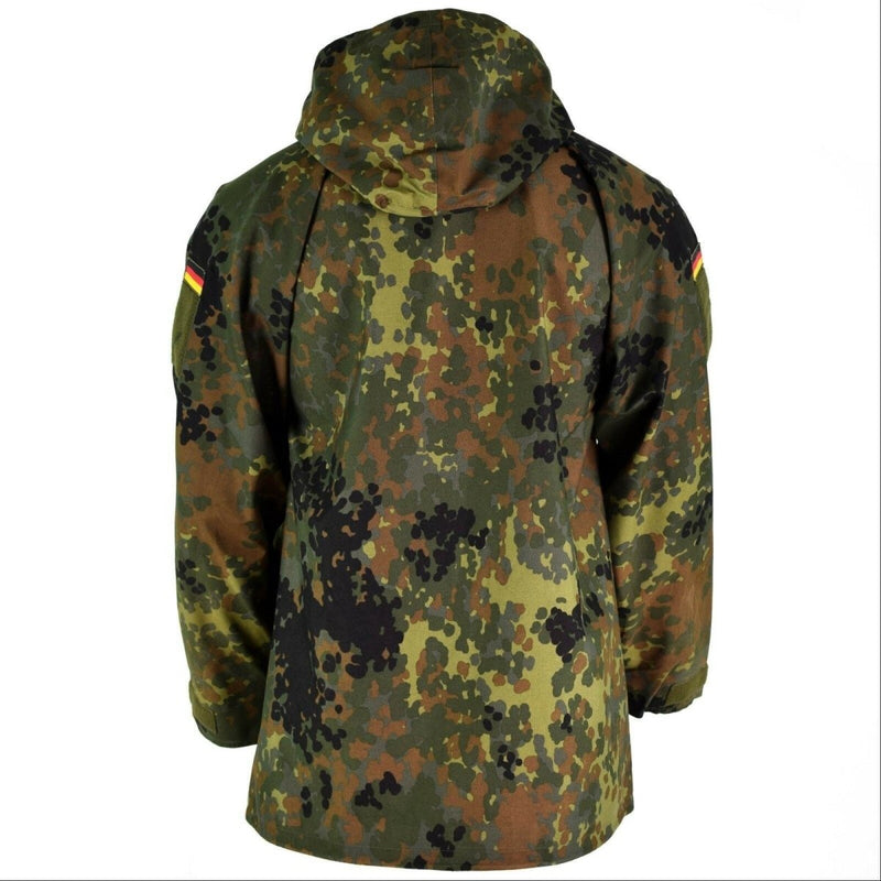 Original German army field Jacket Gore-Tex Flecktarn waterproof rain gear parka