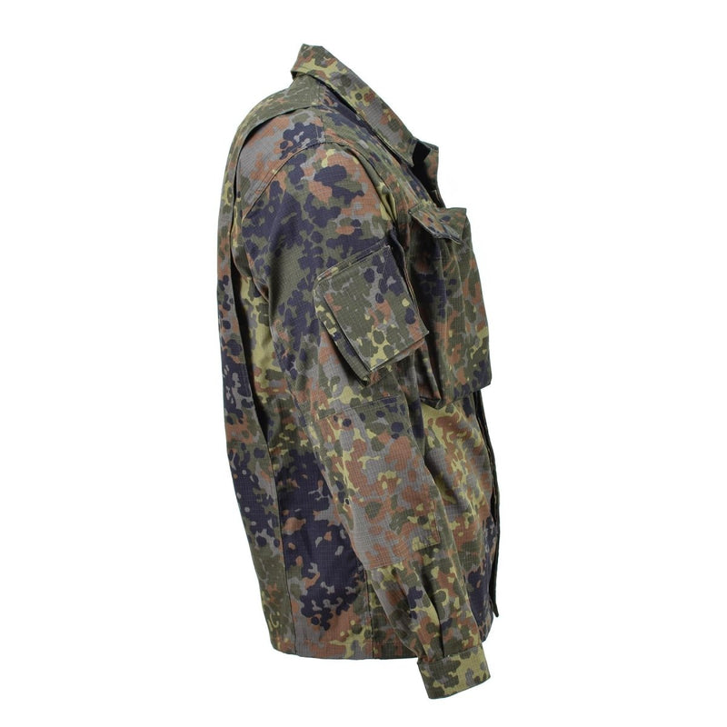 TACGEAR Brand German Military style field jacket commando troops flecktarn camouflage reinforced elbows